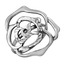 Серебряное кольцо Чайная роза с алмазными гранями 2302133-5